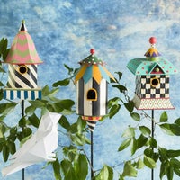 Courtly Check Birdhouse Stake