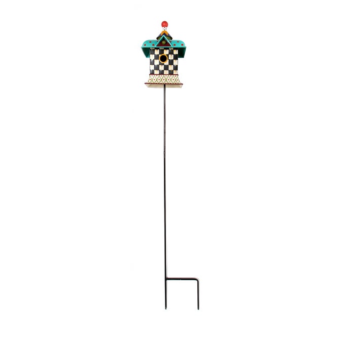 Courtly Check Birdhouse Stake image number 0