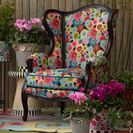 Always Flowers Outdoor Wing Chair