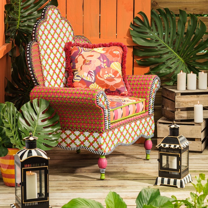 Breezy Poppy Outdoor Wing Chair image number 2