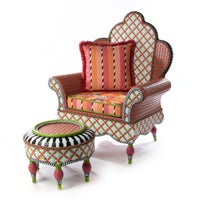 Breezy Poppy Outdoor Wing Chair