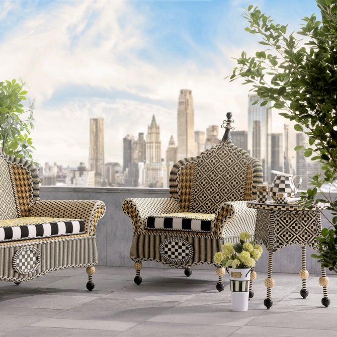 Queen Bee Courtyard Outdoor Wing Chair image number 1