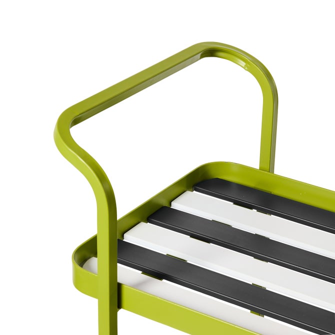 Outdoor Black and White Bistro Bar Cart image number 2