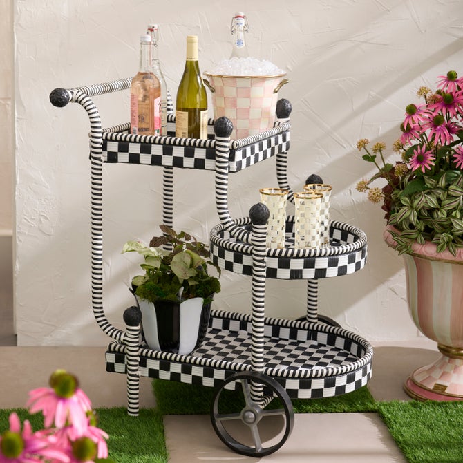 Gambit Check Outdoor Bar Cart image number 1