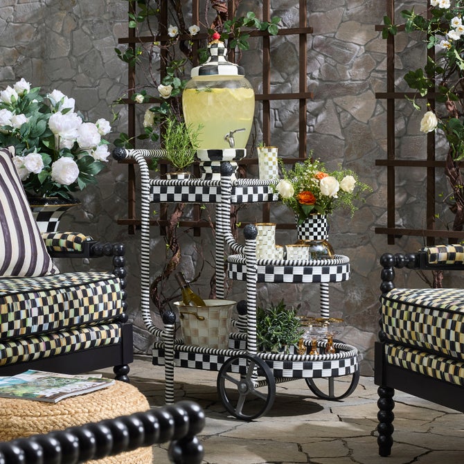Gambit Check Outdoor Bar Cart image number 3