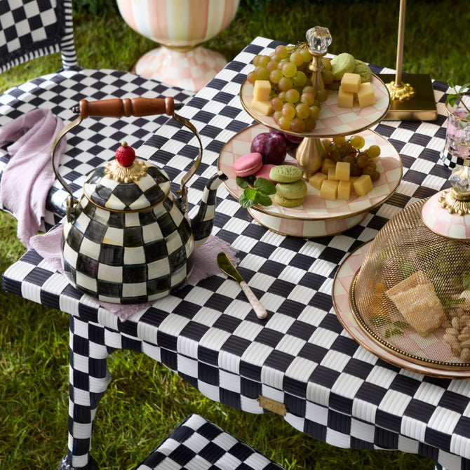 Gambit Check Outdoor Patio Dining Table image number 2