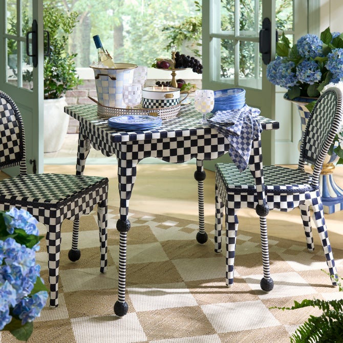 Gambit Check Outdoor Patio Dining Table image number 3