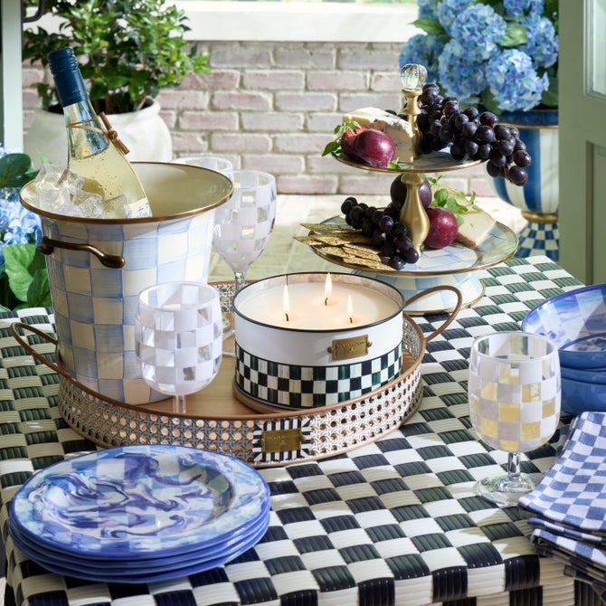 Gambit Check Outdoor Patio Dining Table image number 4
