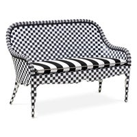 Gambit Check Outdoor Loveseat