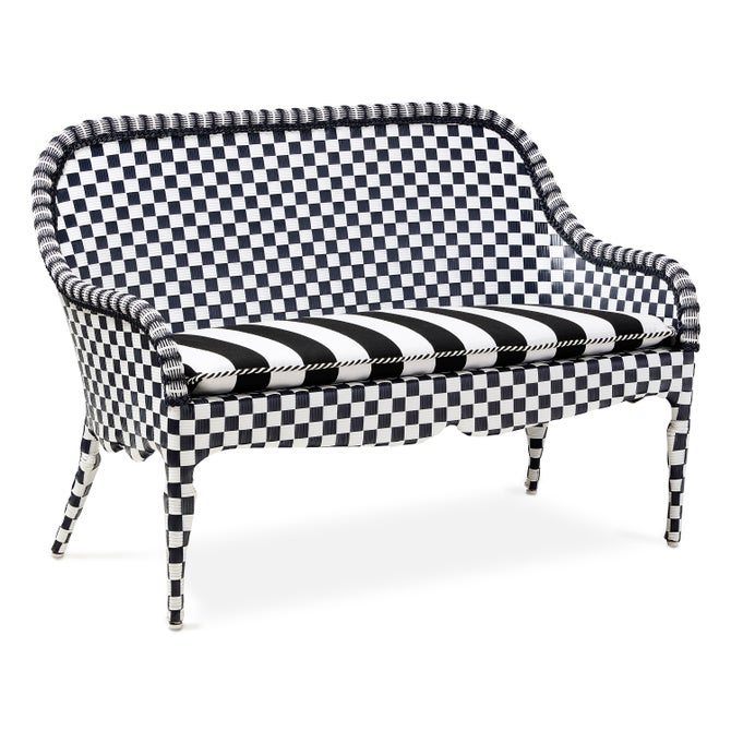 Gambit Check Outdoor Loveseat image number 2