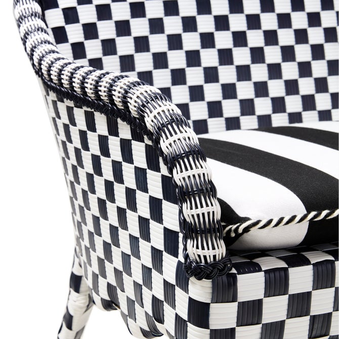 Gambit Check Outdoor Loveseat image number 4