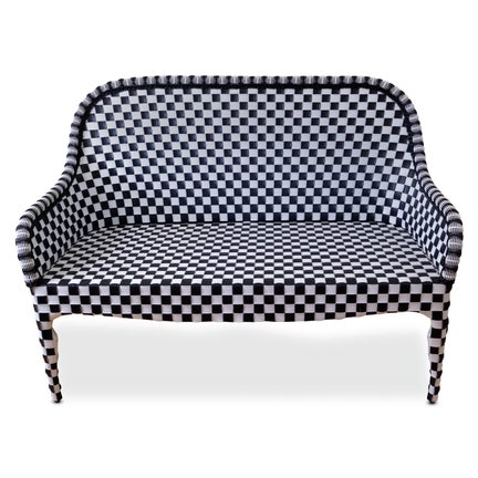Gambit Check Outdoor Loveseat