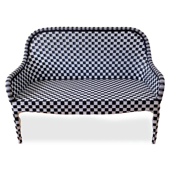 Gambit Check Outdoor Loveseat image number 0