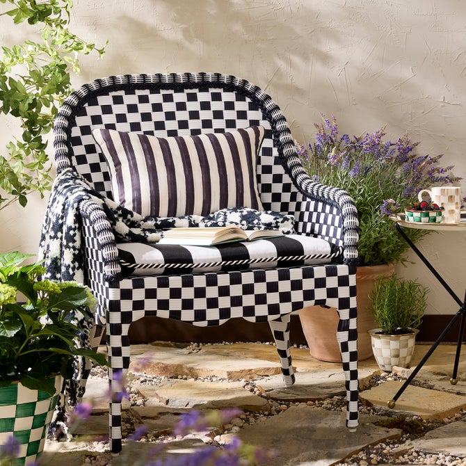 Gambit Check Outdoor Accent Chair image number 1