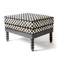 Spindle Check Outdoor Ottoman