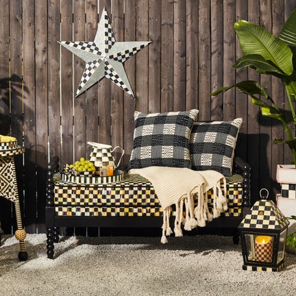 Spindle Check Outdoor Bench