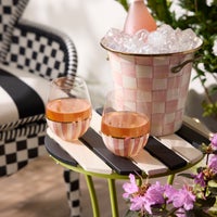 Outdoor Black and White Bistro Side Table