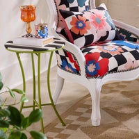 Outdoor Black and White Bistro Side Table