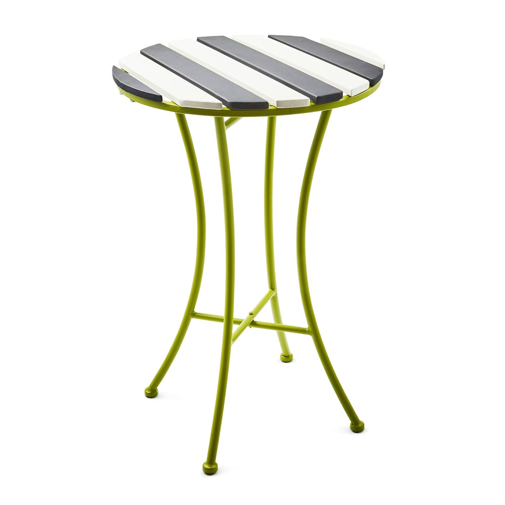 Outdoor Black and White Bistro Side Table mackenzie-childs Panama imagen 1 Outdoor Black and White Bistro Side Table mackenzie-childs Panama imagen 1