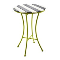 Outdoor Black and White Bistro Side Table