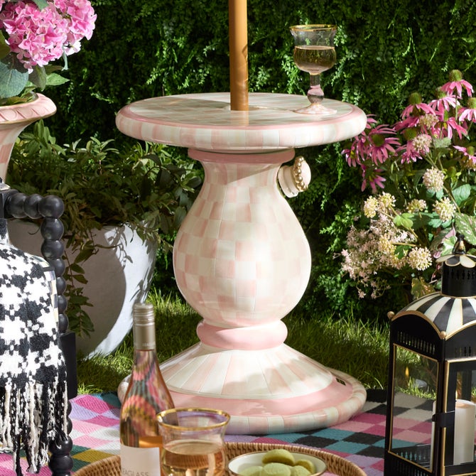 Outdoor Rosy Umbrella Stand Side Table image number 1