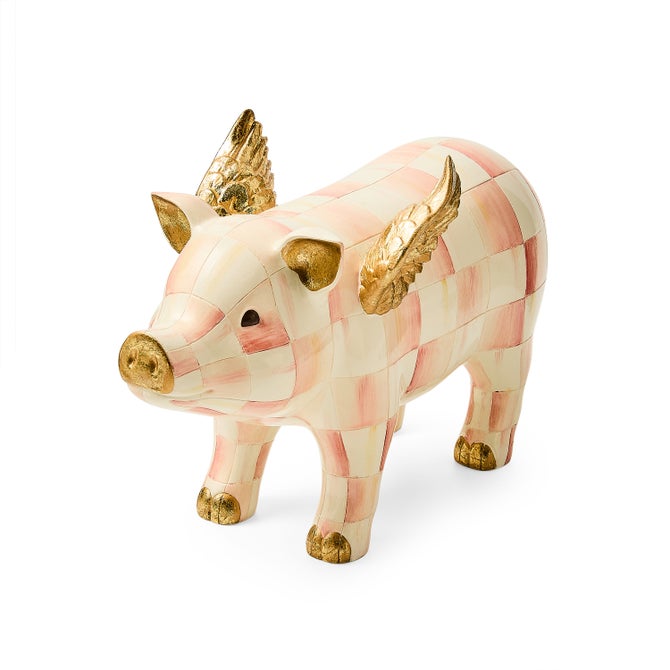 Rosy Check Flying Pig Figurine image number 0