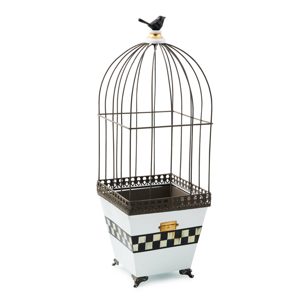 Spectator Planter with Trellis mackenzie-childs Panama imagen 1 Spectator Planter with Trellis mackenzie-childs Panama imagen 1