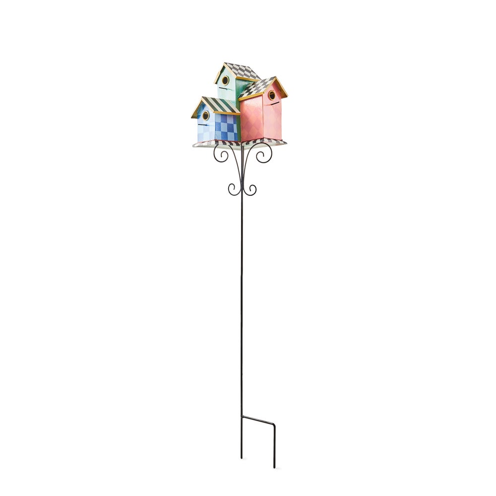Birdhouse Condo Garden Stake mackenzie-childs Panama imagen 1