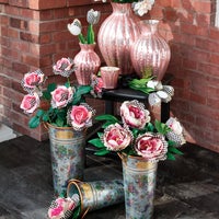 Flower Market Galvanized Flower Buckets, Set of 3