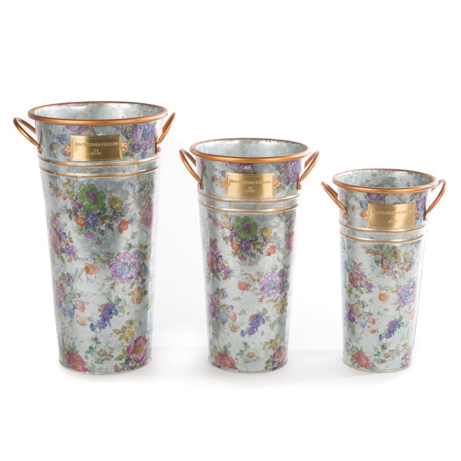 Flower Market Galvanized Flower Buckets, Set of 3 image number 4