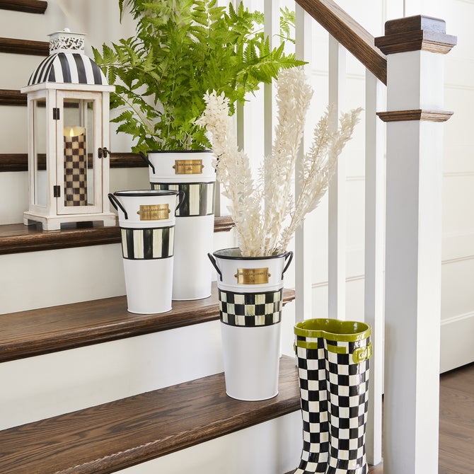 Spectator Galvanized Flower Buckets, Set of 3 image number 1