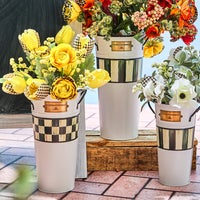 Spectator Galvanized Flower Buckets, Set of 3