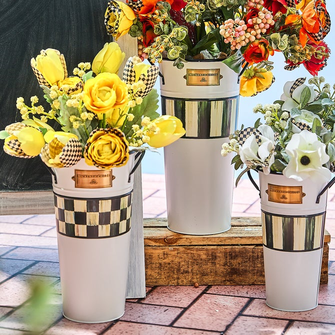 Spectator Galvanized Flower Buckets, Set of 3 image number 2