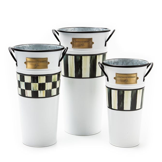 Spectator Galvanized Flower Buckets, Set of 3 image number 0