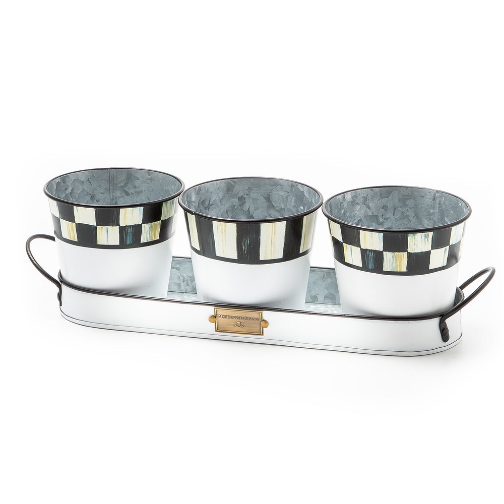 Spectator Galvanized Herb Pots, Set of 3 mackenzie-childs Panama imagen 1