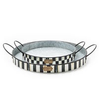 Spectator Galvanized Serving Trays, Set of 2