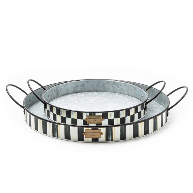 Spectator Galvanized Serving Trays, Set of 2 image number 0