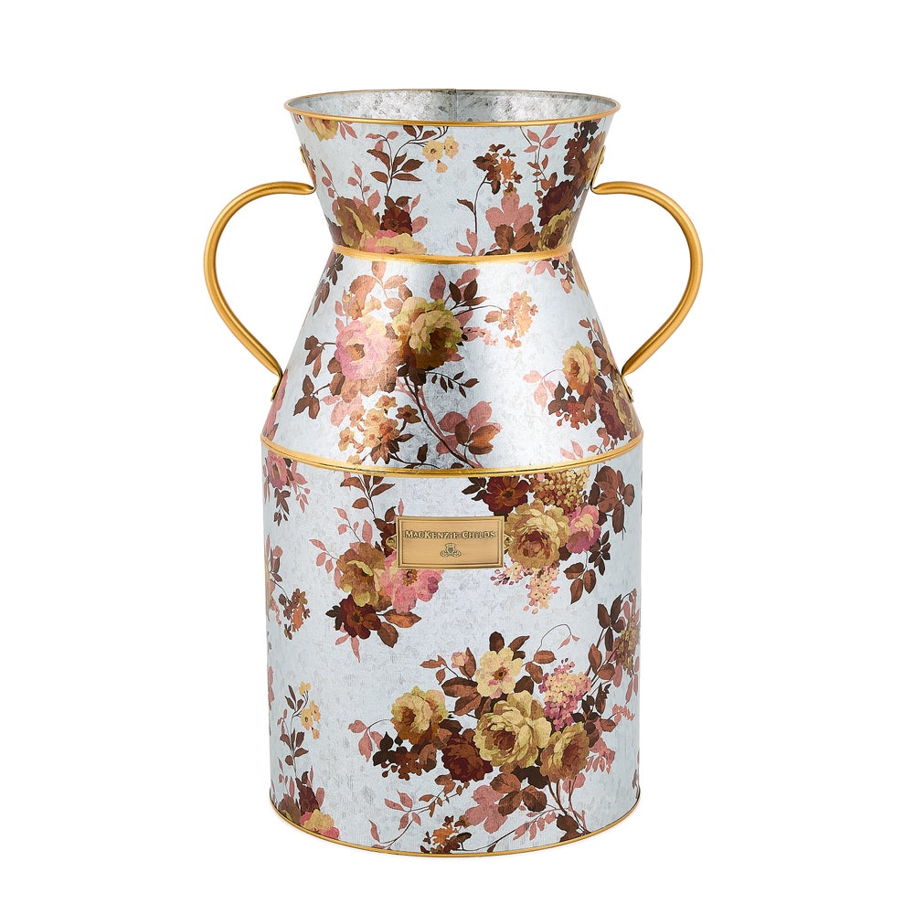 Wild Rose Galvanized Large Milk Can mackenzie-childs Panama imagen 1