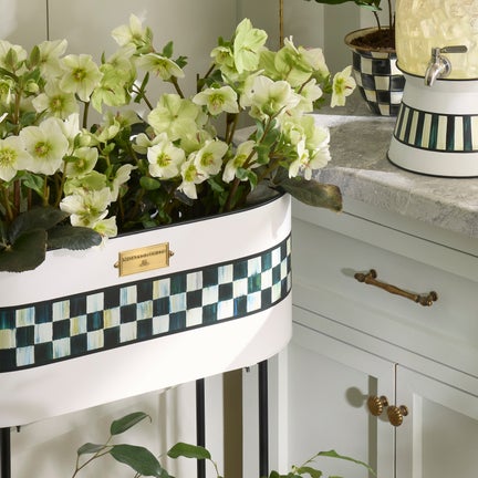 Spectator Galvanized Standing Planter