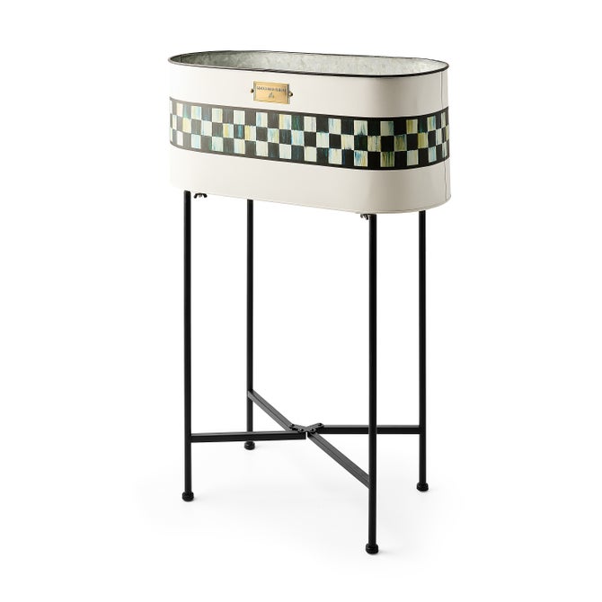 Spectator Galvanized Standing Planter image number 1