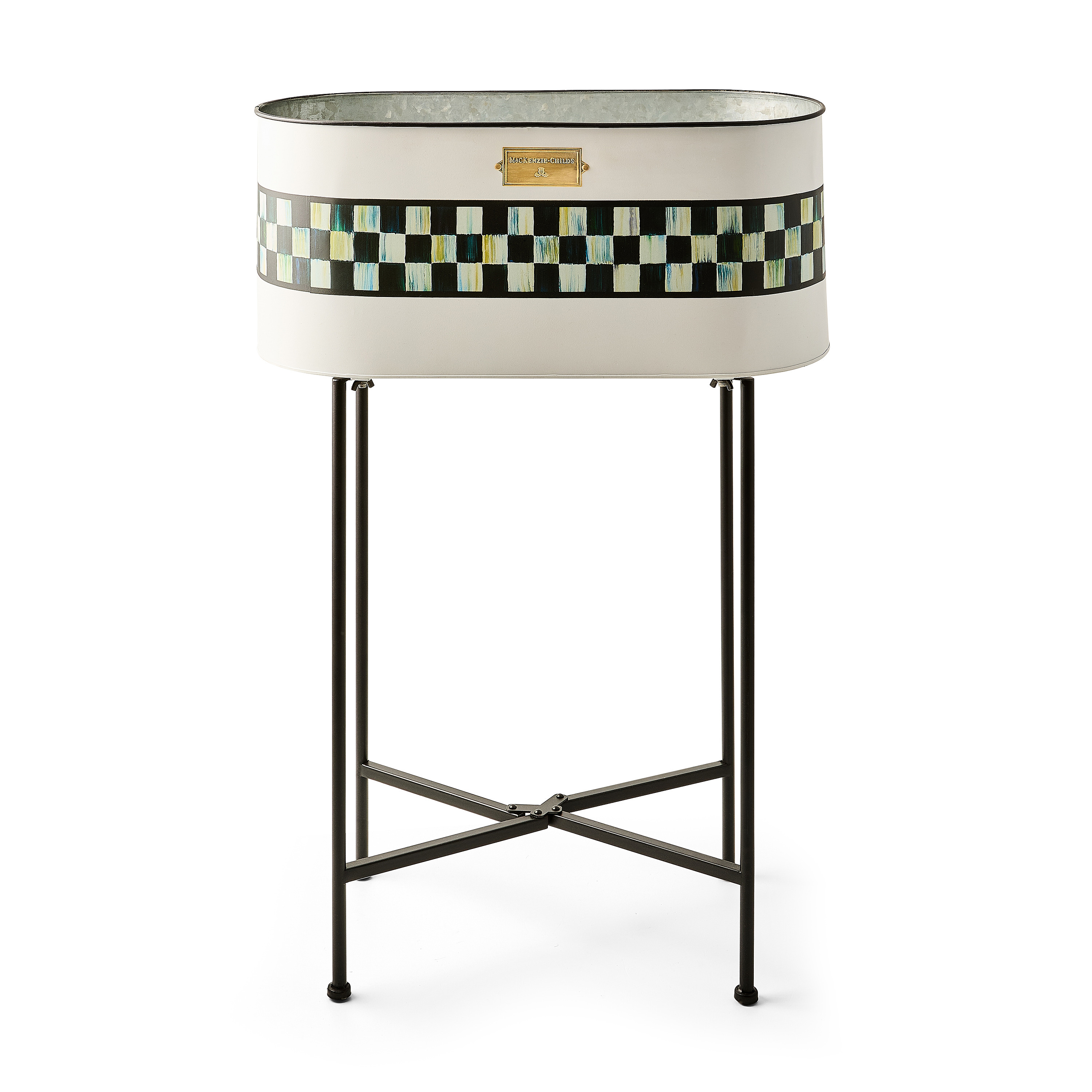 MacKenzie-Childs Spectator Galvanized Standing Planter