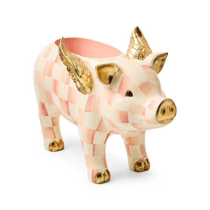 Rosy Check Flying Pig Planter image number 0