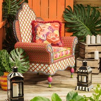 Courtly Stripe Large Candle Lantern