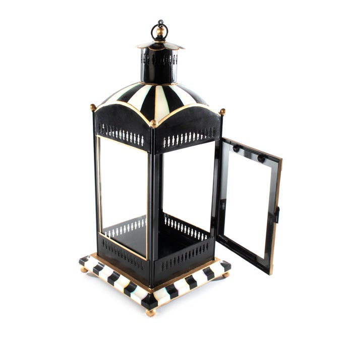 Courtly Stripe Large Candle Lantern image number 11