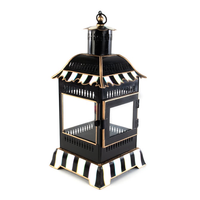 Courtly Stripe Small Candle Lantern image number 0