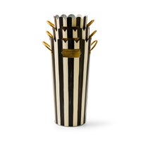Courtly Stripe Flower Buckets, Set of 3