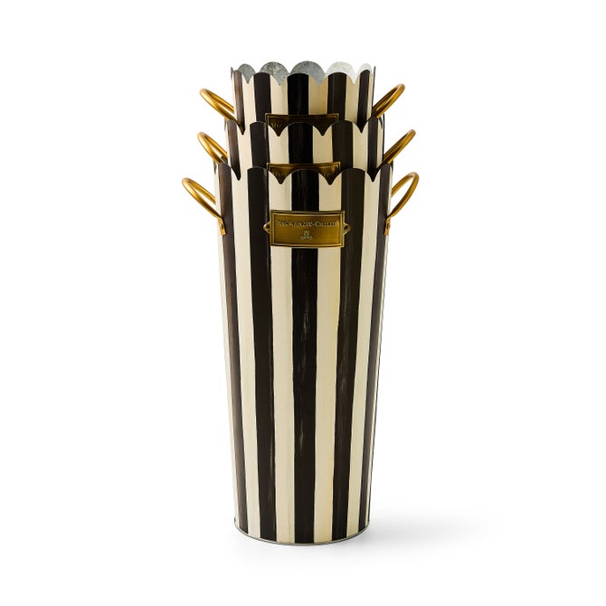 Courtly Stripe Flower Buckets, Set of 3 image number 1