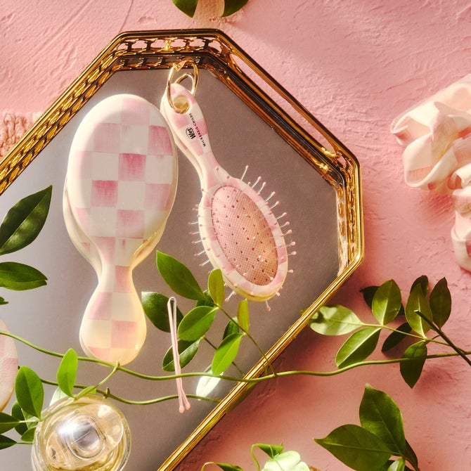 MC x Wet Brush Rosy Check Keychain Detangler Brush image number 7