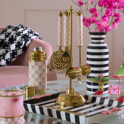 Rosy Check 3260 Gold Cocktail Set