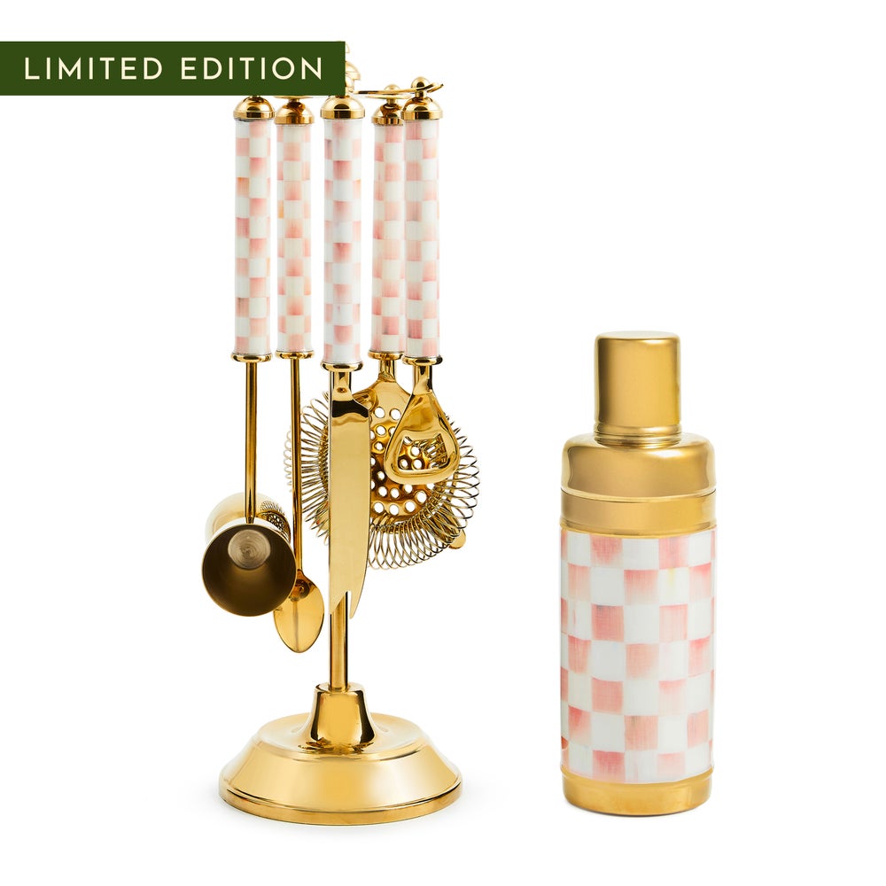 Rosy Check 3260 Gold Cocktail Set mackenzie-childs Panama imagen 1